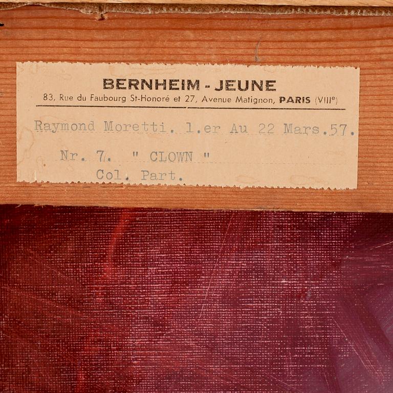 RAYMOND MORETTI, olja på duk, sign.