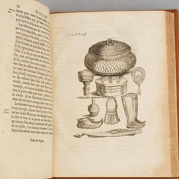 Histoire de la Laponie, 1678, with a map and 20 plates.