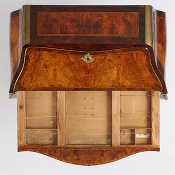 A rosewood, walnut, and gilt brass-mounted rococo secretaire by J. H. Reimers (master in Stockholm 1754-73).
