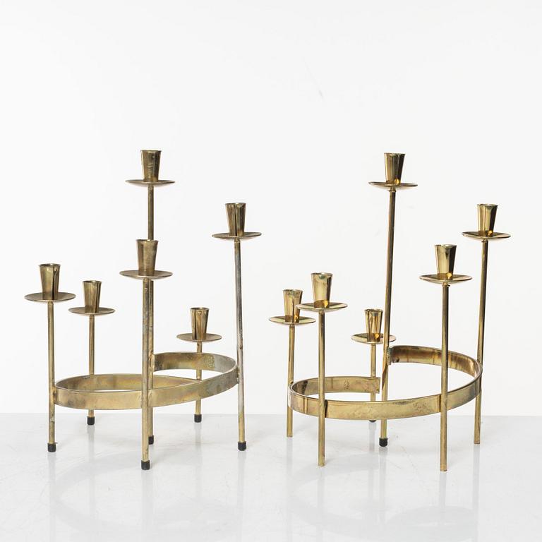 Harry Boström, kandelabrar, 7st, "Spiral", Bo Svensk.