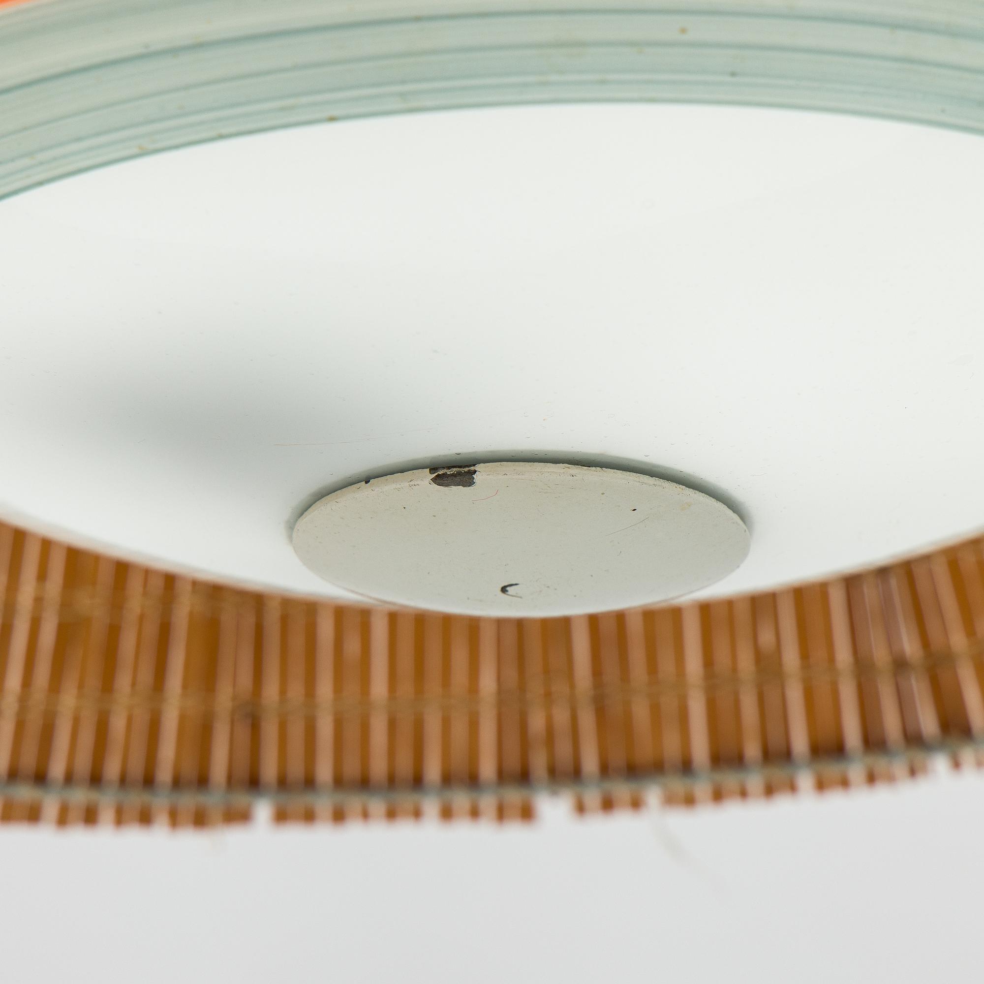 Paavo Tynell, A 1940s pendant ceiling light  for Taito and Kauklahden Lasitehdas.