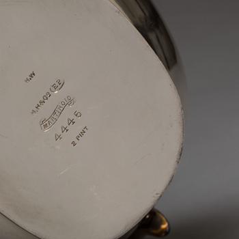 TE-/KAFFESERVIS, nysilver, 4 delar. 1900-tal.