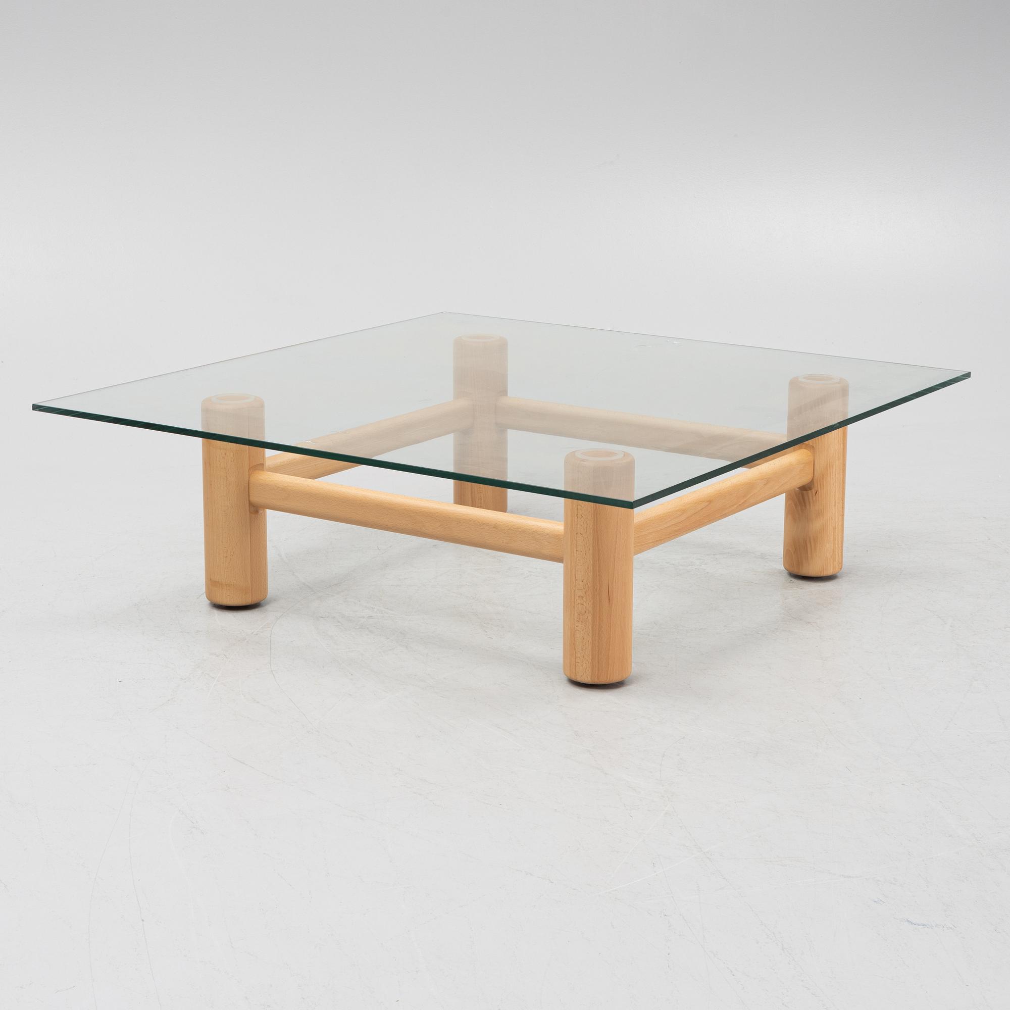 Chris Martin, a 'Boundary' glass and beech coffee table, Massproductions.