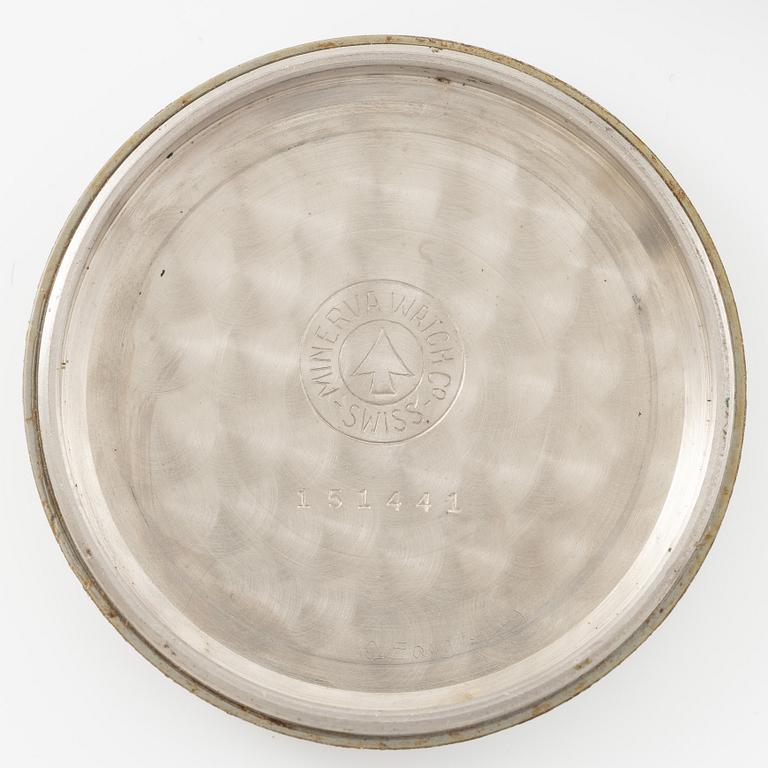 Minerva, "Red Decimal Scale", chronograph, ca 1955.