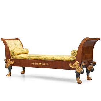 An empire /empirestyle mahogany daybed, 19th century.