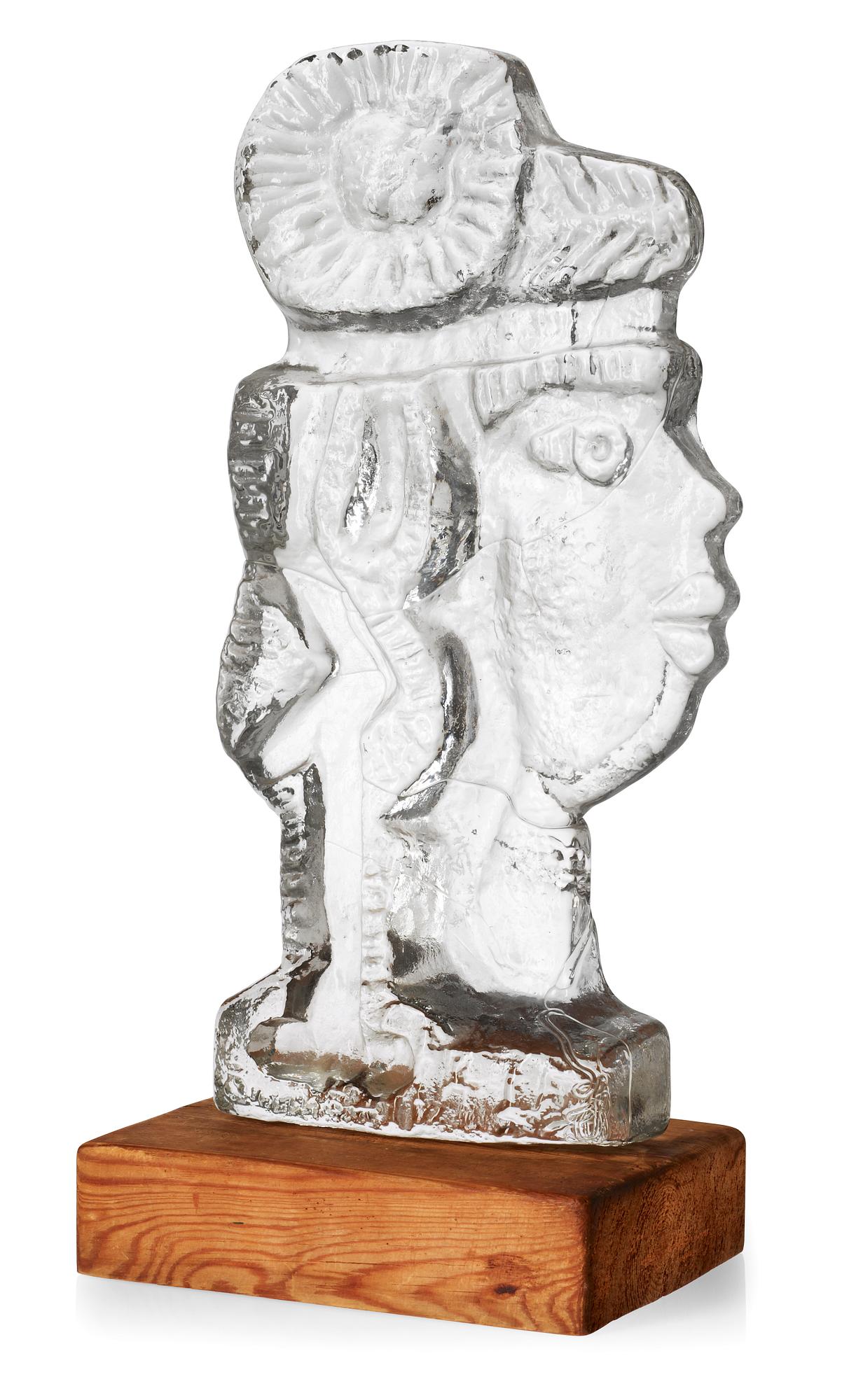 EDVIN ÖHRSTRÖM, skulptur, Orrefors 1950-tal.