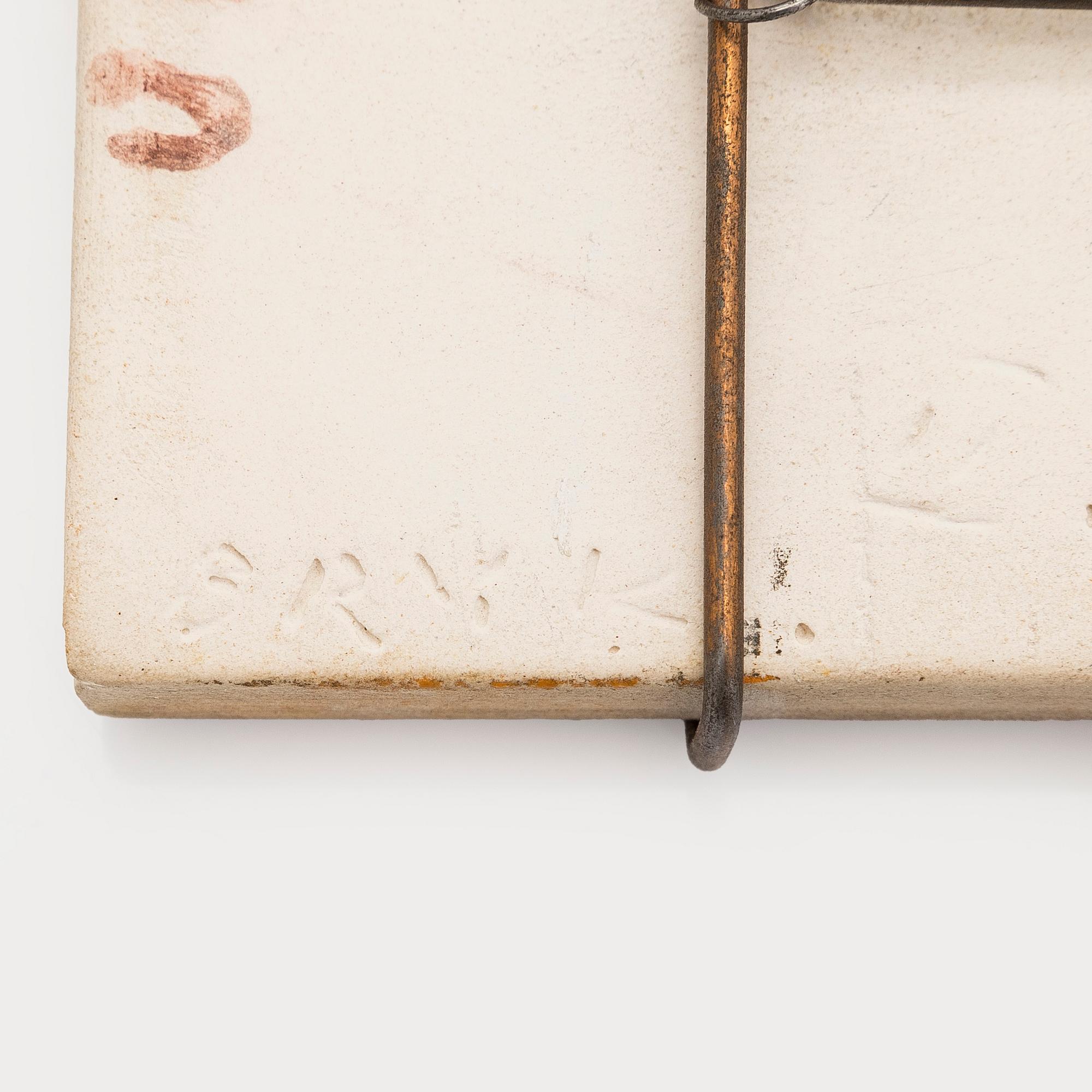 Rut Bryk, relief, stoneware, signed BRYK.