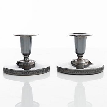 Candelsticks, a pair, silver, Gothenburg 1958.