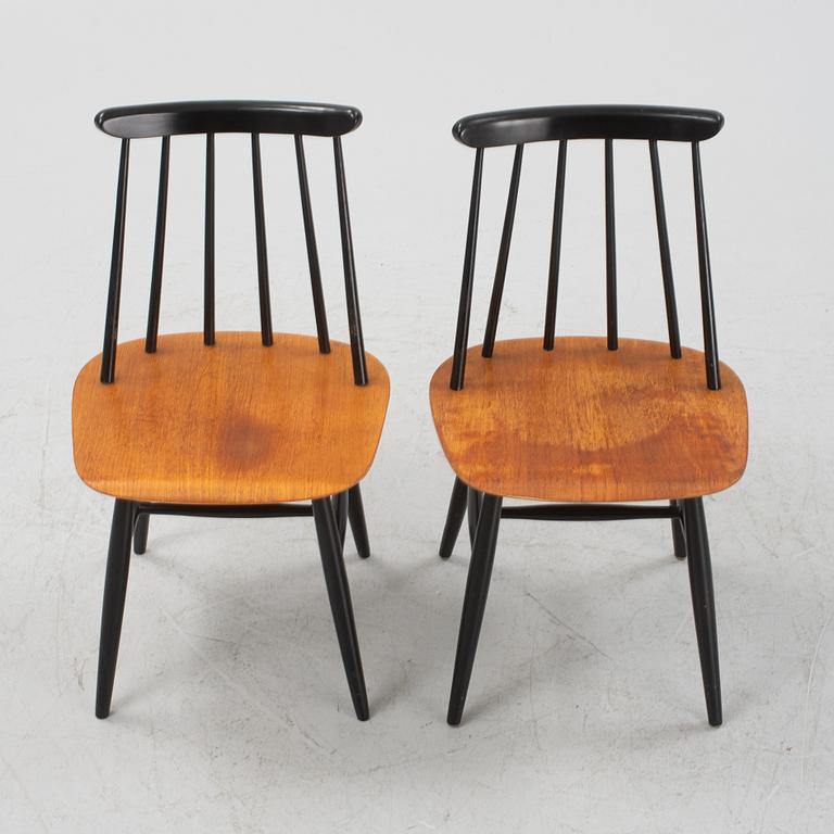 Ilmari Tapiovaara, a set of six 'Fanett' chairs from Edsbyverken, 1960's.