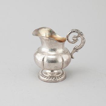 A silver creamer by Johan Olof Östlund, Gävle, in 1849.