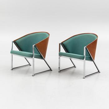 Jouko Järvisalo, a pair of "Mondi" armchairs, Inno Oy, Finland, 1980's.