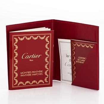 Cartier, ”Panthère”, rannekello, 21 x 21 mm, kultaa/terästä, kvartsi.