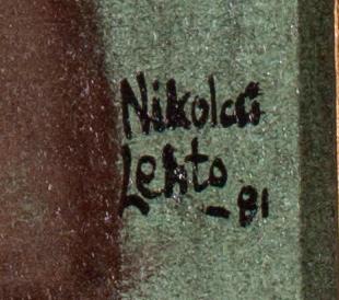 NIKOLAI LEHTO, olja på skiva, signerad och daterad -81.