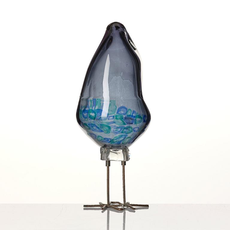 Alessandro Pianon, skulptur, fågel "Pulcino", Vistosi, Murano, Italien 1960-tal.