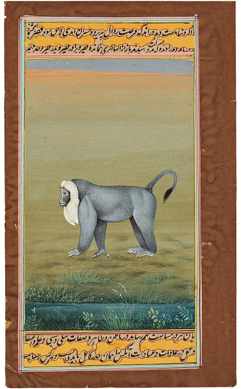 A set of four Mughal paintings by unknown artist, 19th Century.