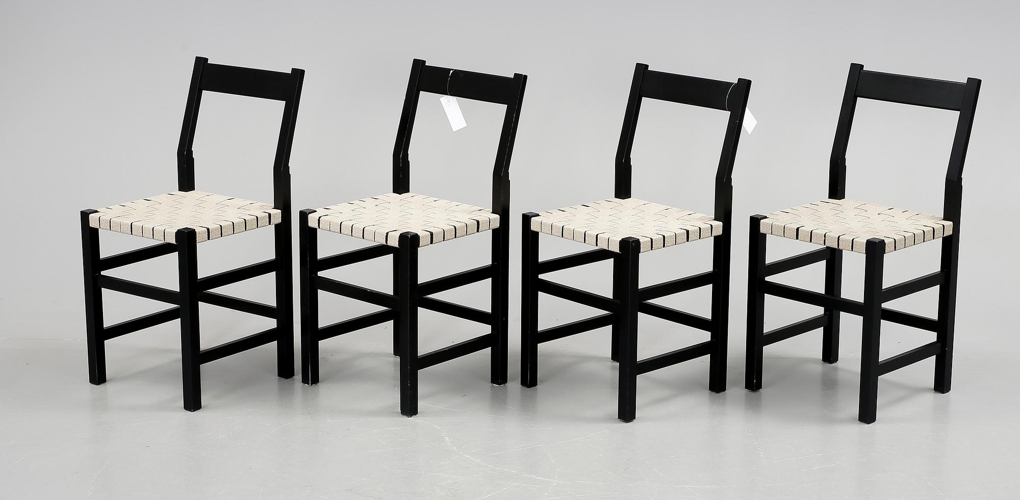 STOLAR, 4 st, "Schablon", Johan Kandell, Källemo.