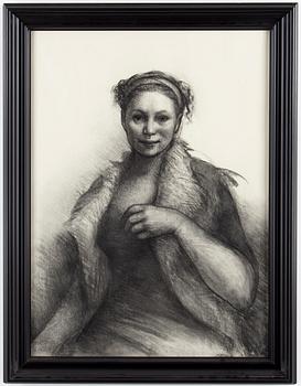 Trine Folmoe · TRINE FOLMOE, kolteckning, sign.