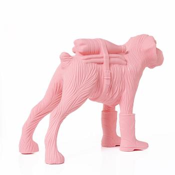 William Sweetlove, "Cloned Schnauzer with water bottle". (Pink).