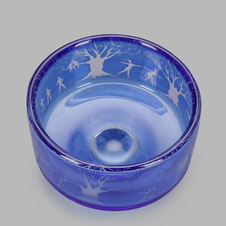 SKÅL, glas, Gunnar Cyrén, Orrefors. 1966.