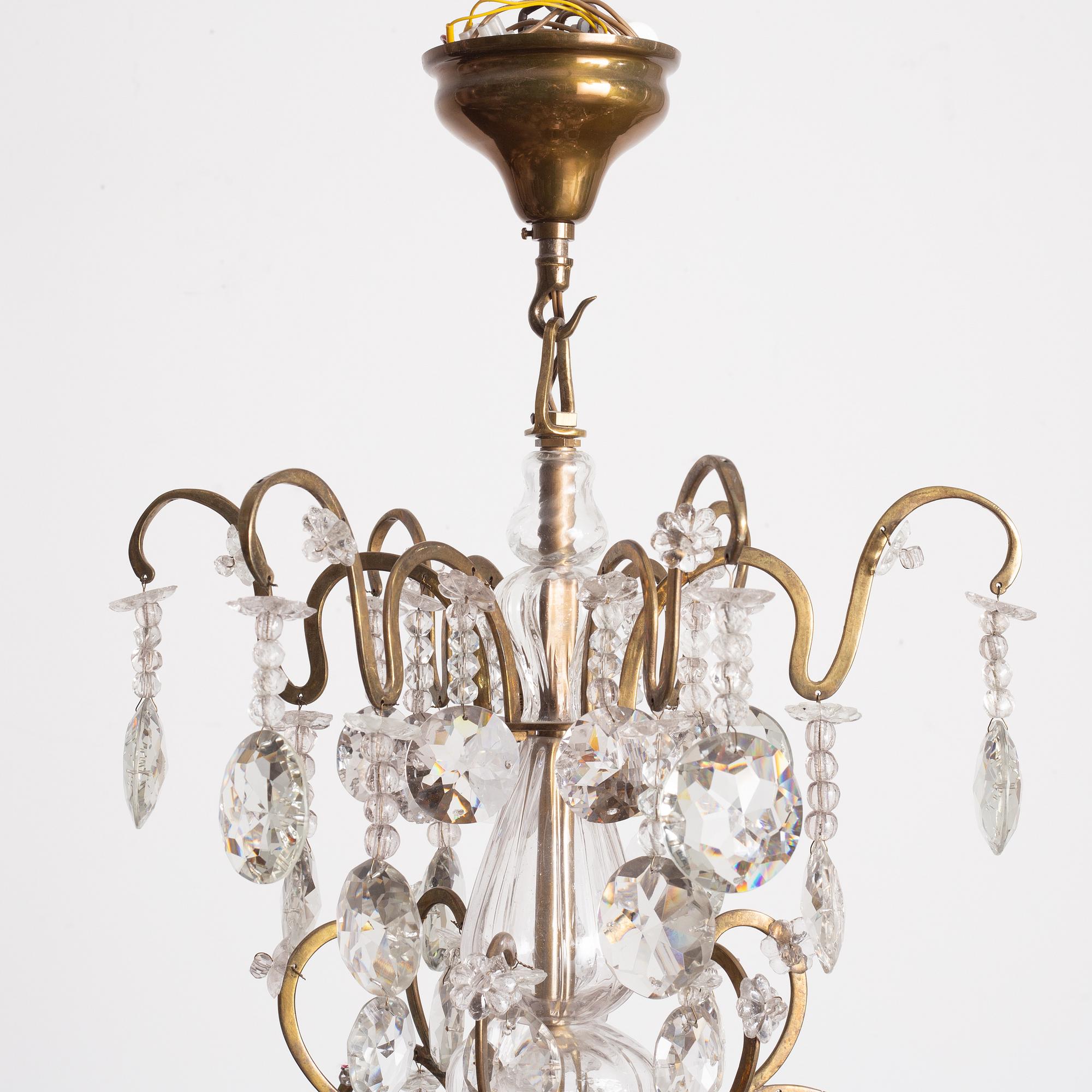 Chandelier, Rococo style, 20th century.