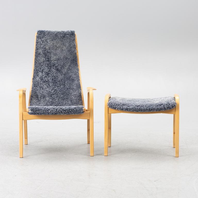 Yngve Ekström, armchair and footstool, "Lamino", Swedese.