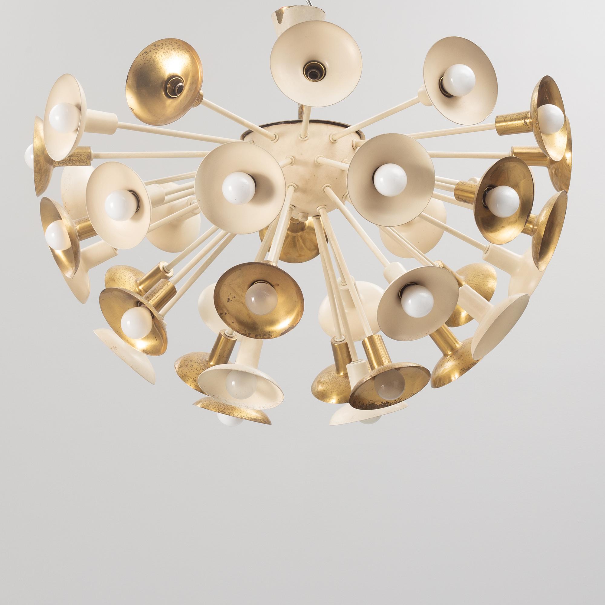A model sputnik ceiling lamp, 1950's/70's.