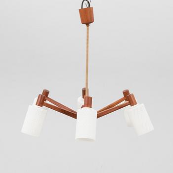 A 1950/60s teak ceiling pendant.