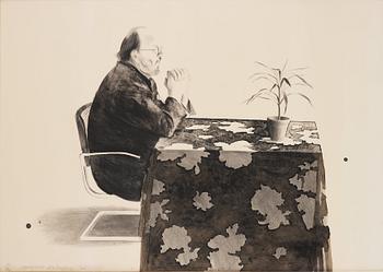 437. David Hockney, "Henry at table".