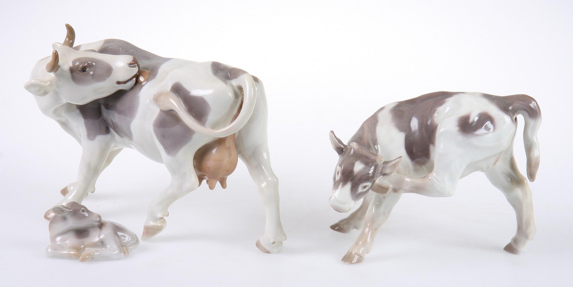 FIGURINER, 3 st, porslin, bl a Lauritz Jensen, Bing & Gröndahl.