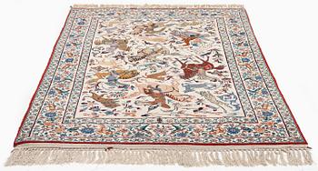Matta, semiantik Isfahan, centrala Persien, signerad (Sadegh) Seirafian, ca 174 x 113 cm.