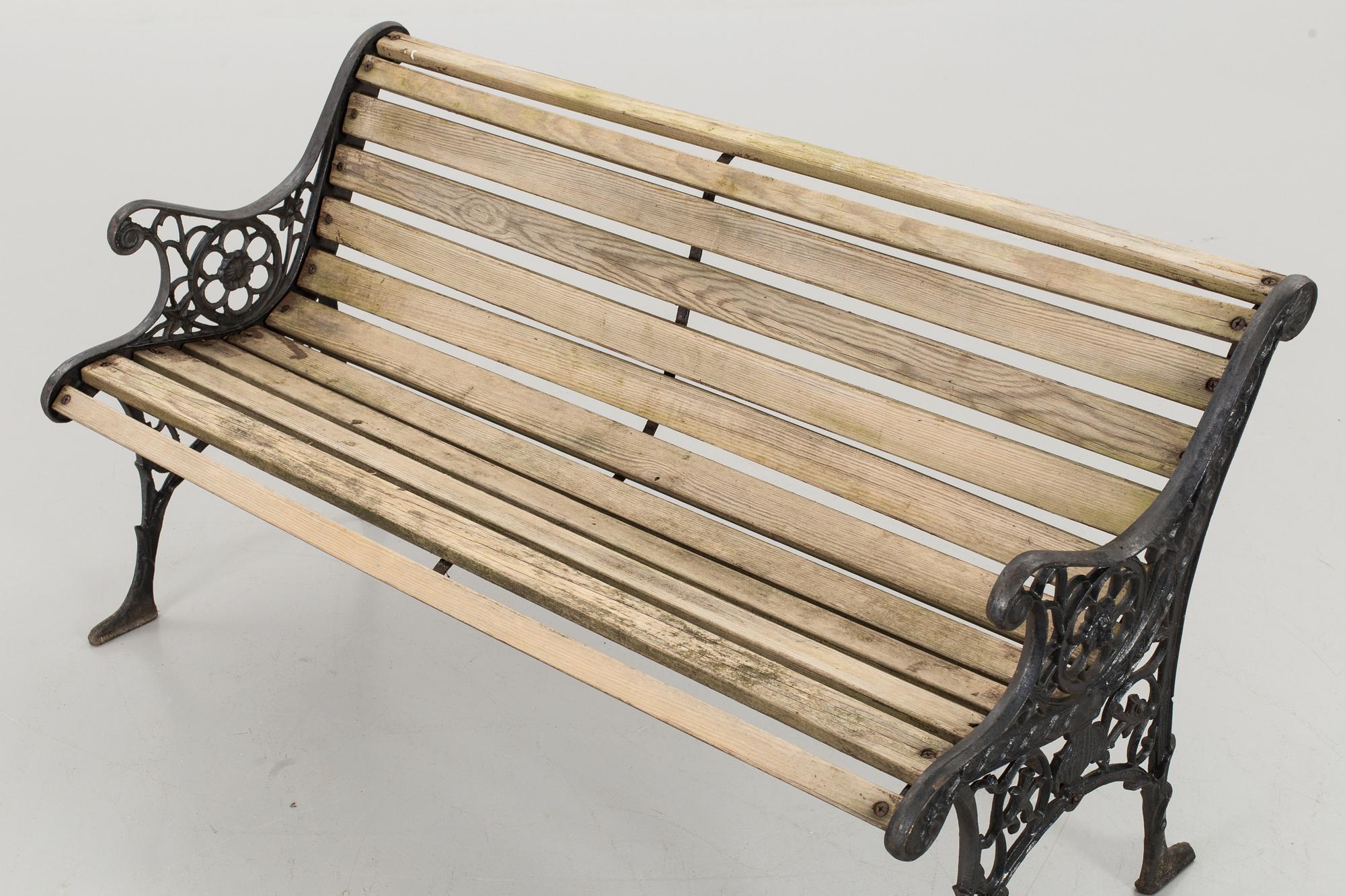 TRÄDGÅRDSBÄNK, gjutjärn, 1900-talets slut.