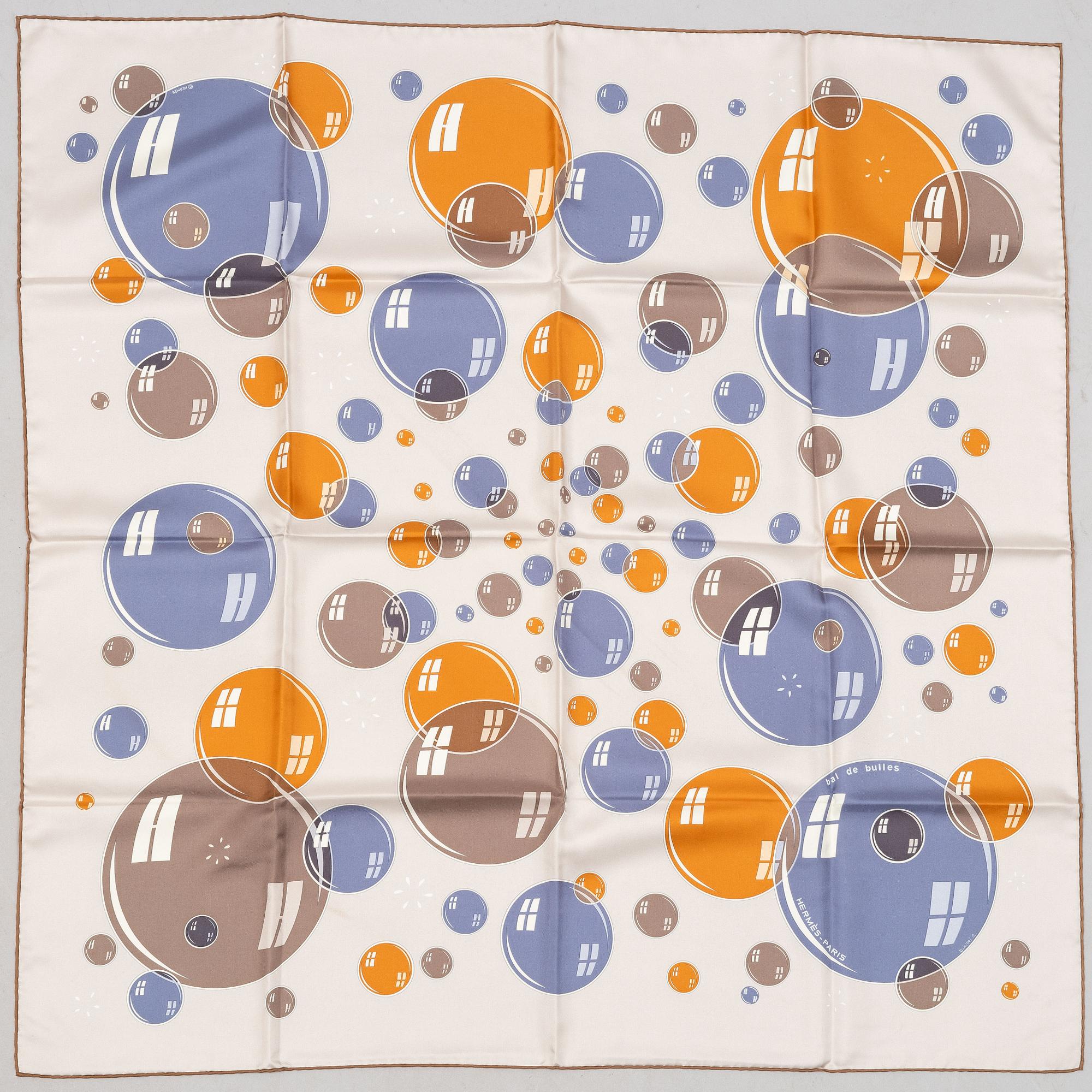 Hermès, scarf, "Bal de Bulles".