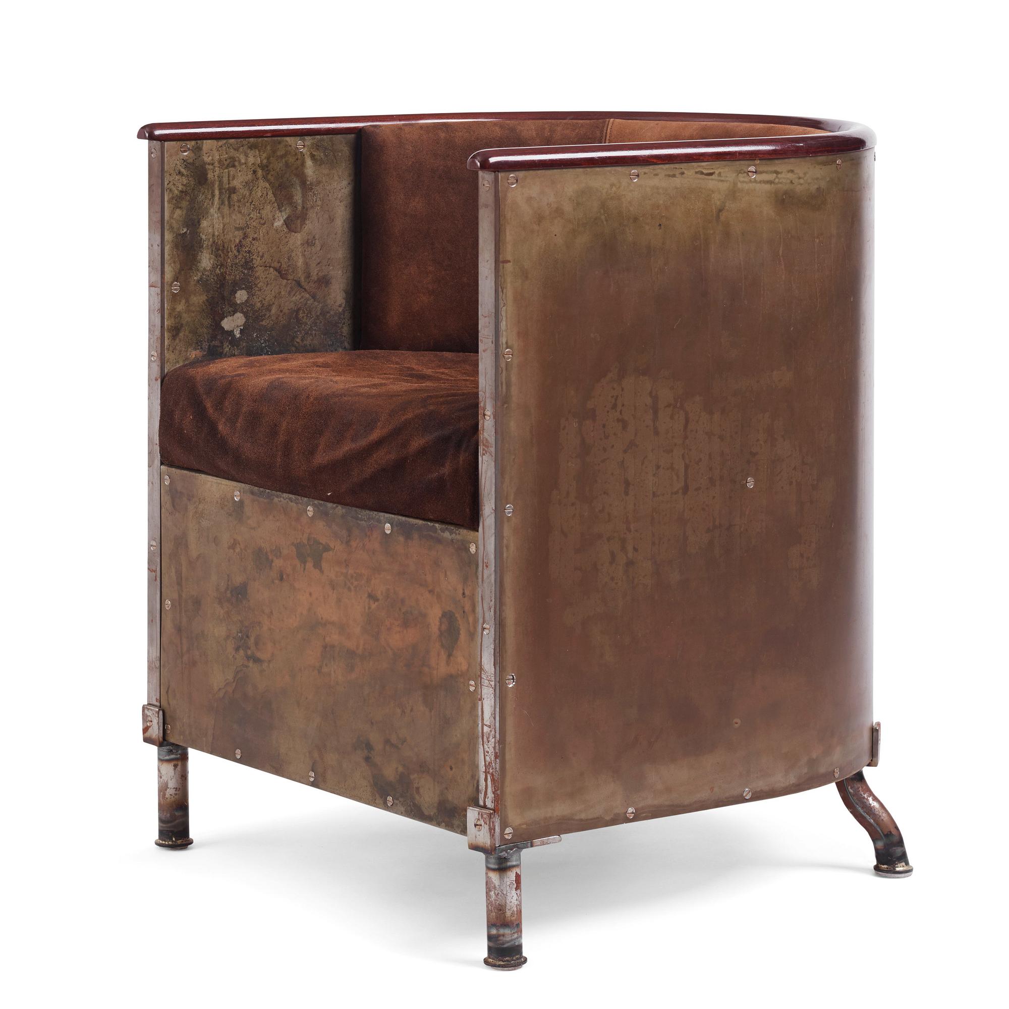Mats Theselius, a "Järn/Moccafåtöljen" armchair, ed. 191/360, Källemo, Värnamo post 1994.