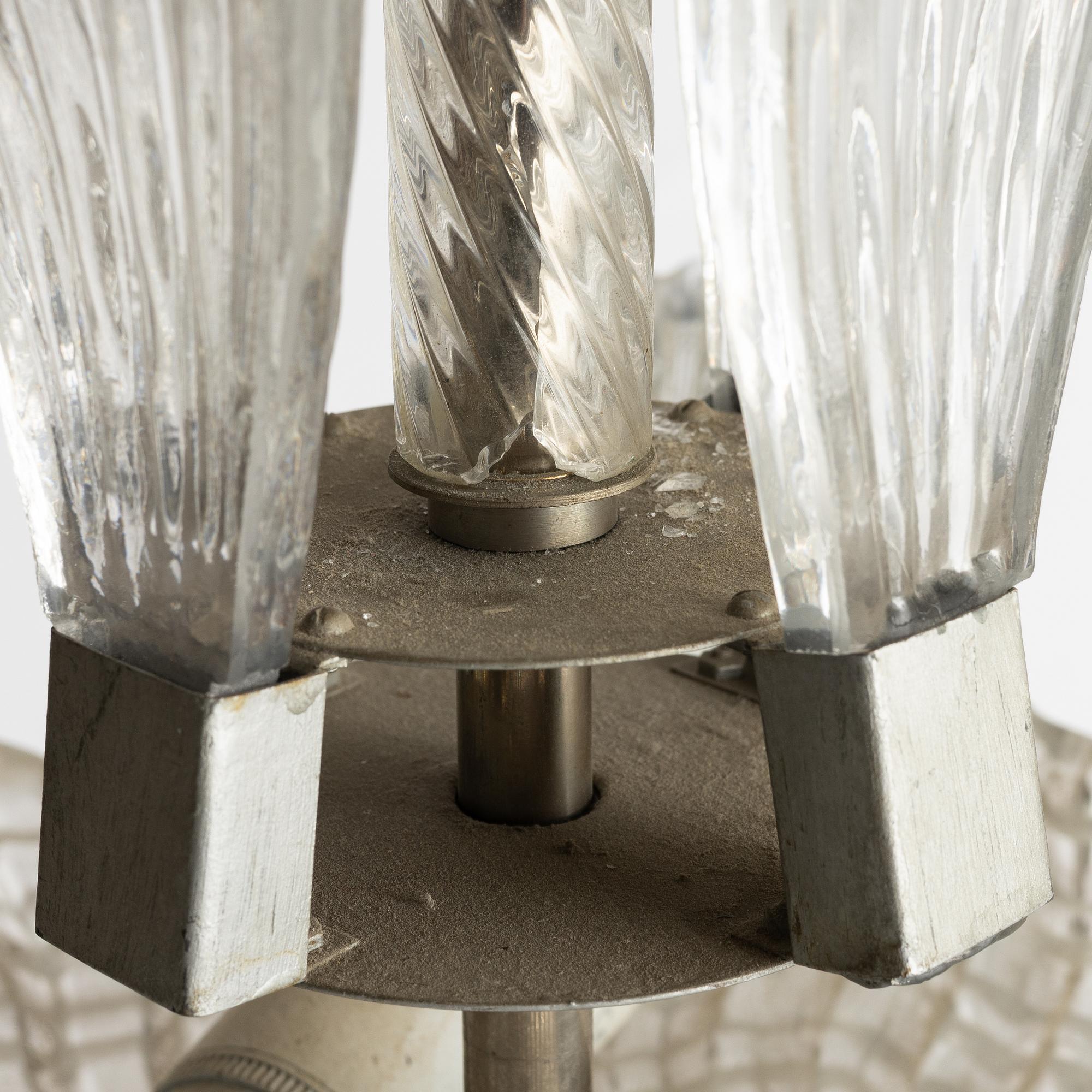 Fritz Kurz, Ceiling lamp, model KD 897/1, Orrefors, 1940s.