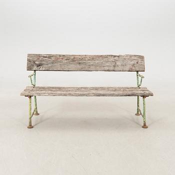 Garden sofa circa 1900, wrought iron/cast iron.