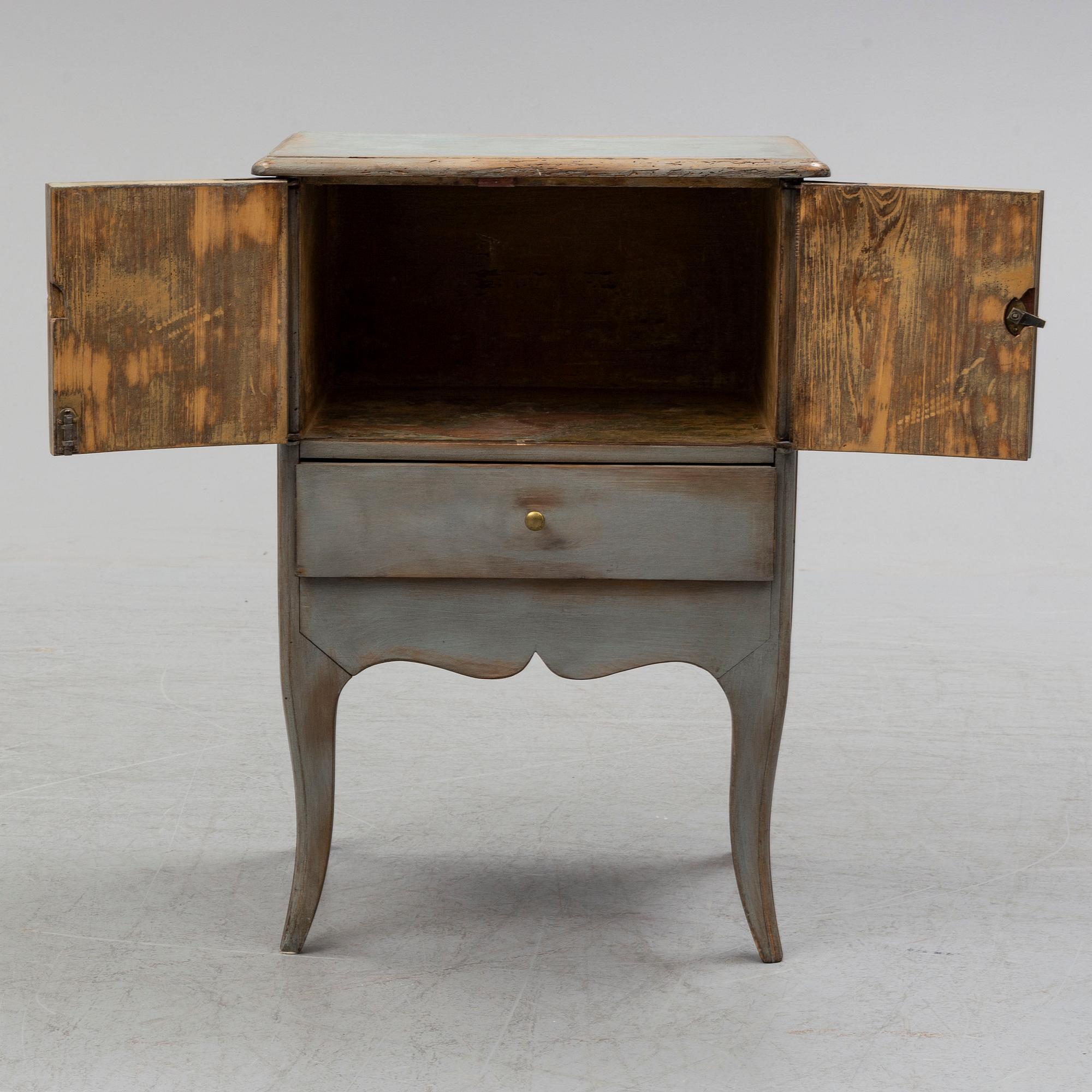 A Rococo bedside table, second half of the 18th century.