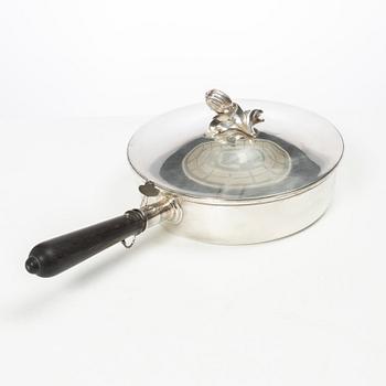 Atelier Borgila, karott med lock, sterling silver, Stockholm 1947.