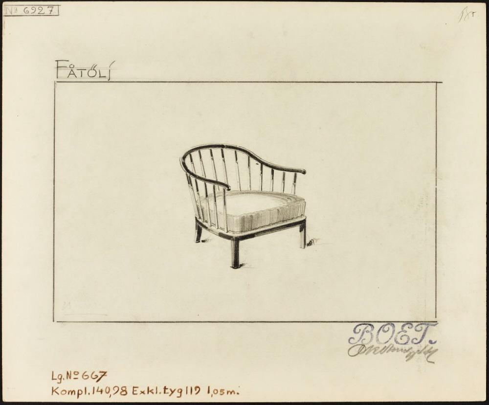 Otto Schulz, a pair of armchairs, Boet, Gothenburg 1930s-40s.