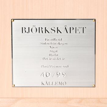 David Ericsson, a cabinet, "Björkskåpet", ed. 40/99, Källemo, Värnamo, post 2018.