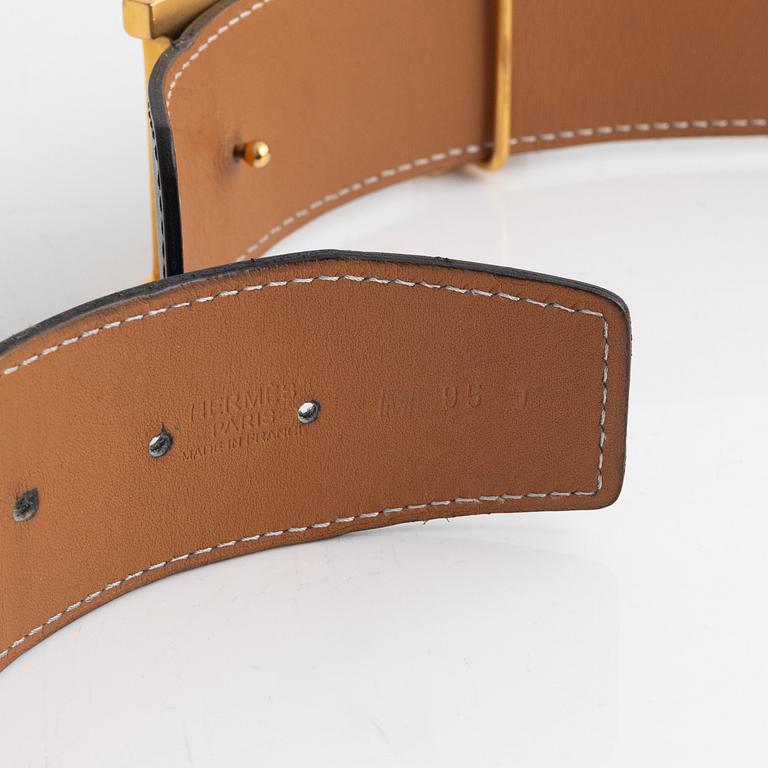 Hermès, skärp "Constance belt buckle x 2 & Reversilble leather strap", 2009, storlek 95.