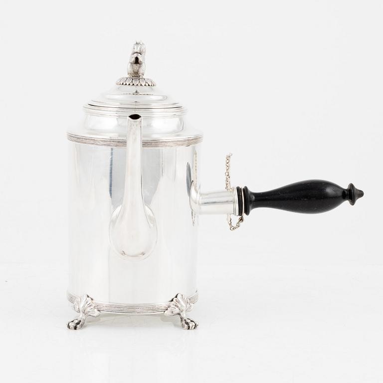 A Swedish silver coffee pot, Sven Carlman, Firm CF Carlman, Stockholm 1947.