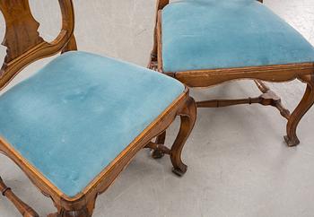 STOLAR, ett par, senbarock-stil, omkring 1900.