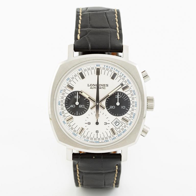 Longines, Heritage 1973, chronograph, wristwatch, 40 mm.