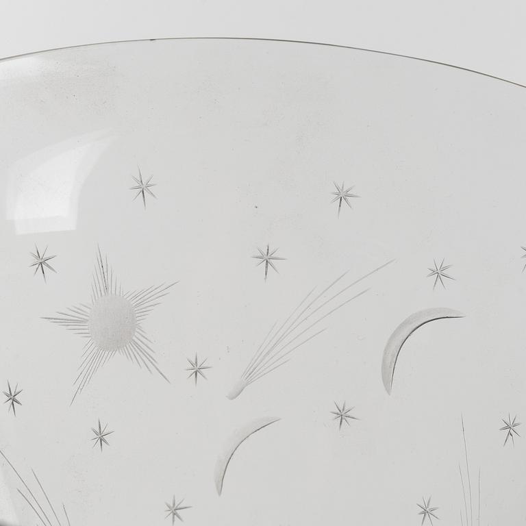 Edward Hald, vas, glas, "Stjärnhimmelsmönstret", Orrefors 1929.