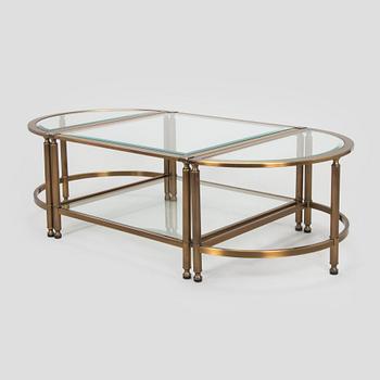 Coffee table, 3-part. Late 20th century.