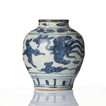 A blue and white jar, Ming dynasty, Jiajing, 16th century.