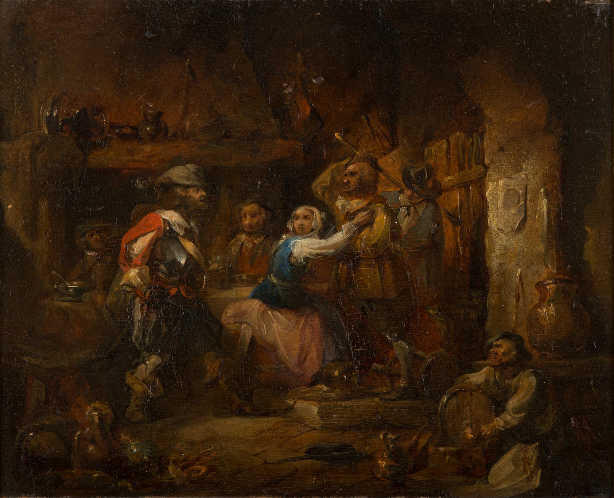 Okänd konstnär, holländsk skola, 1800-tal, olja på pannå, osignerad.