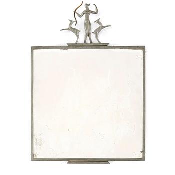 181A. Nils Fougstedt, spegel, tenn, Firma Svenskt Tenn, Stockholm 1930.