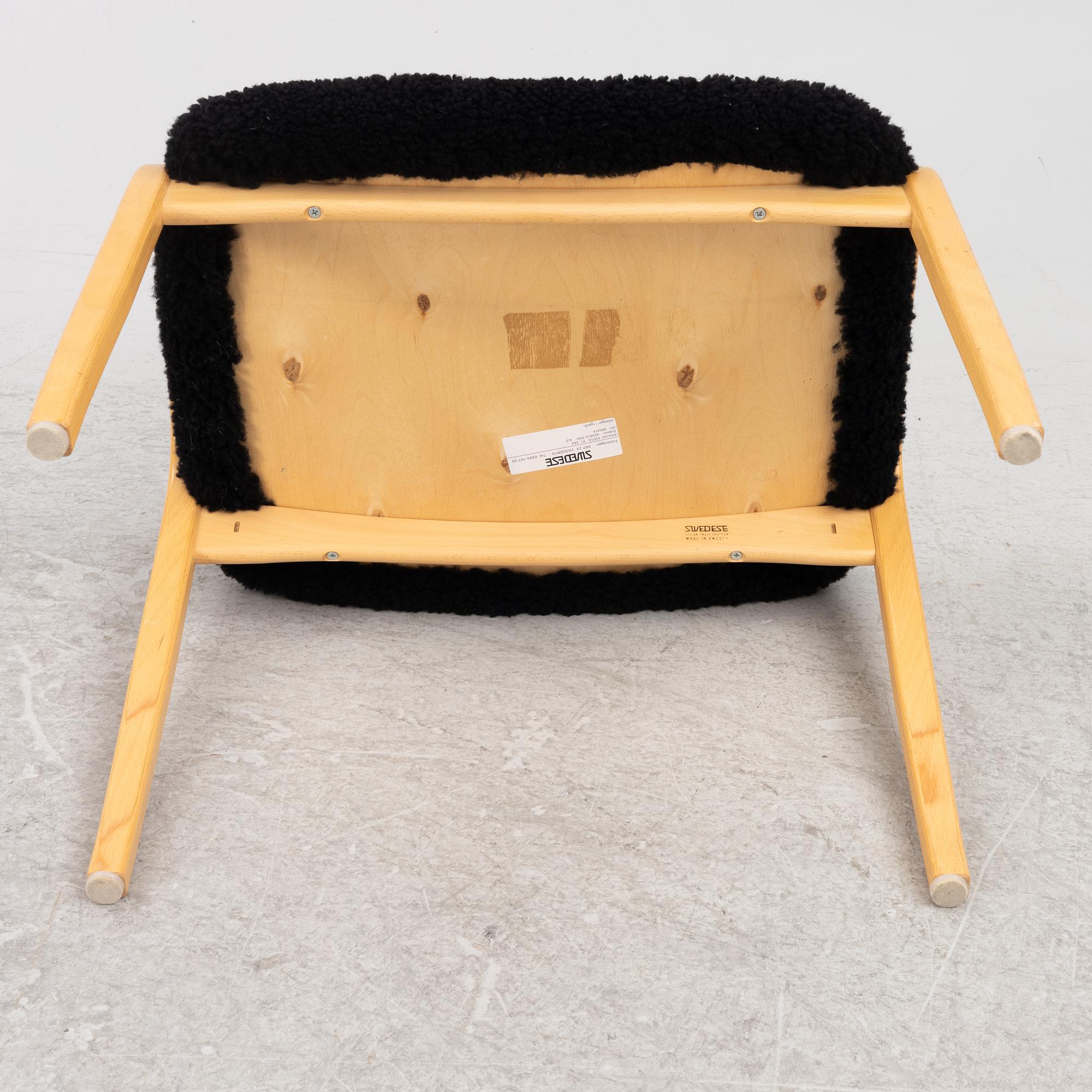 Yngve Ekström, an armchair and a footstool, "Lamino", Swedese, second half of the 20th century.