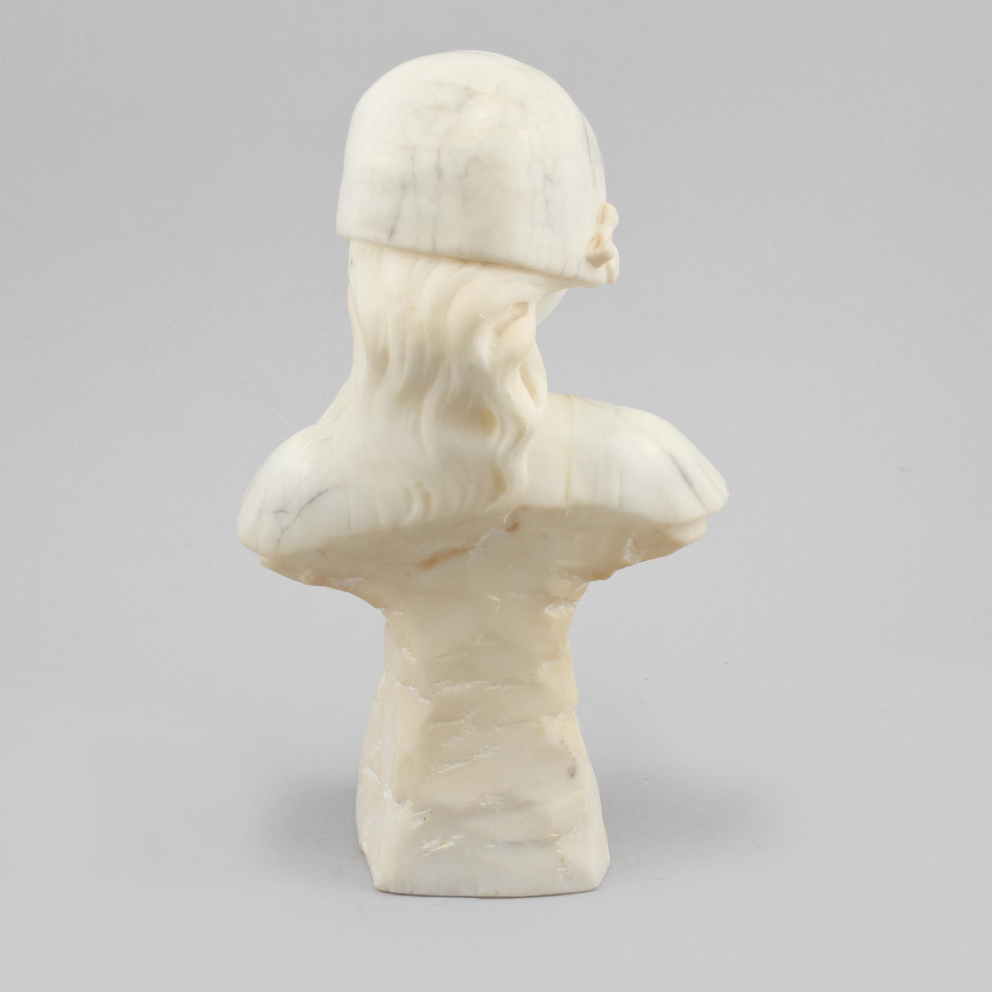 SKULPTUR, marmor, signerad A Gennay, 1900-talets början.